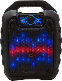 Thumbnail for Mr. Dj Disco Bluetooth Speaker<br/>Wireless Portable Bluetooth Speaker Karaoke Machine with Sound Activated Lights, Battery Powered, FM Radio, USB/Micro SD Card, & LED Party Light