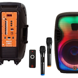 2 MR DJ FLAME3500LED PRO Portable 15" 2-Way Full-Range Powered/Active DJ PA Multipurpose Live Sound Loudspeaker