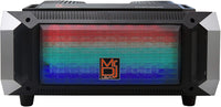 Thumbnail for Mr. Dj Matrix Black Bluetooth Speaker<br/>Wireless Bluetooth Speaker Karaoke Machine with Sound Activated Lights, FM Radio, USB/Micro SD Card, & LED Party Light Perfect for Party