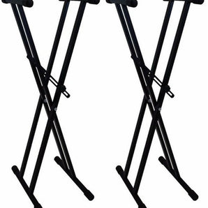 2 Mr Dj KS350 Keyboard Stand Adjustable Metal Music Keyboard Electronic Piano Dual X Stand