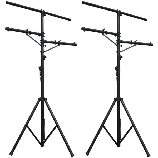 2 MR DJ Pro DJ Lighting Heavy Duty Multi Arm Tripod & T-Bar Light Tripod Stand