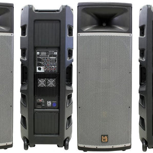 2 MR DJ PRO215BT PA DJ Dual 15" Full-Range Powered/Active Multipurpose Loudspeaker