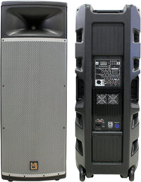 Thumbnail for 2 Professional PRO PA DJ Dual 15” 3-Way Full-Range Powered/Active DJ PA Multipurpose Live Sound Loudspeaker