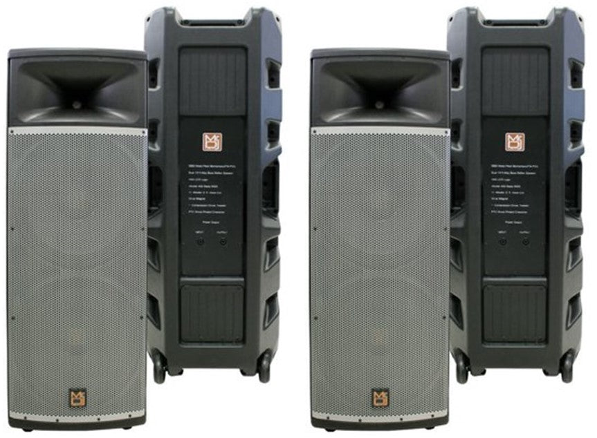 2 MR DJ PRO215S Professional PRO PA DJ Dual 15” 3-Way Full-Range Passive DJ PA Multipurpose Live Sound Loudspeaker