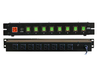 Thumbnail for MR DJ PSC400 Power Switcher Surge Protectors <br/>Rack Mountable 8 Port Power Switcher Surge Protectors Green Toggles ON / OFF Power Center
