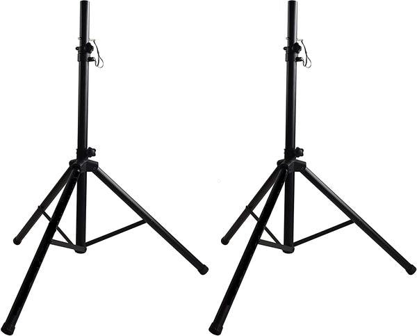 MR DJ Professional PA DJ 2 tripod speaker stands,4-6ft Adjustable Height, 35mm Compatible Insert, for stage/studio monitor/home