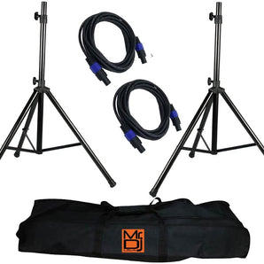 MR DJ SS850PKG 2 Speaker Stand with Road Carrying Bag & 2 Speakon Cable