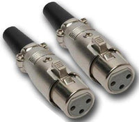 Thumbnail for Mr. Dj XLRFH2 1-Pair XLR Female Head 3 Pin Connector Allows for Speaker Cables Mic