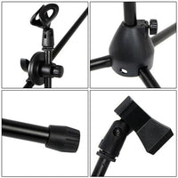 Thumbnail for MR DJ MS600PKG 2 Microphone Stands Adjustable Boom Stage with Mic Holder Clips & Carry Bag