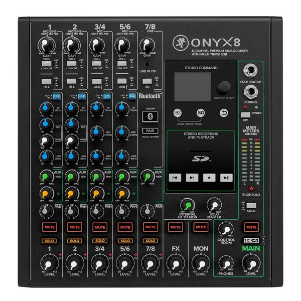 Mackie Onyx8 8-channel Analog Mixer with Multi-Track USB