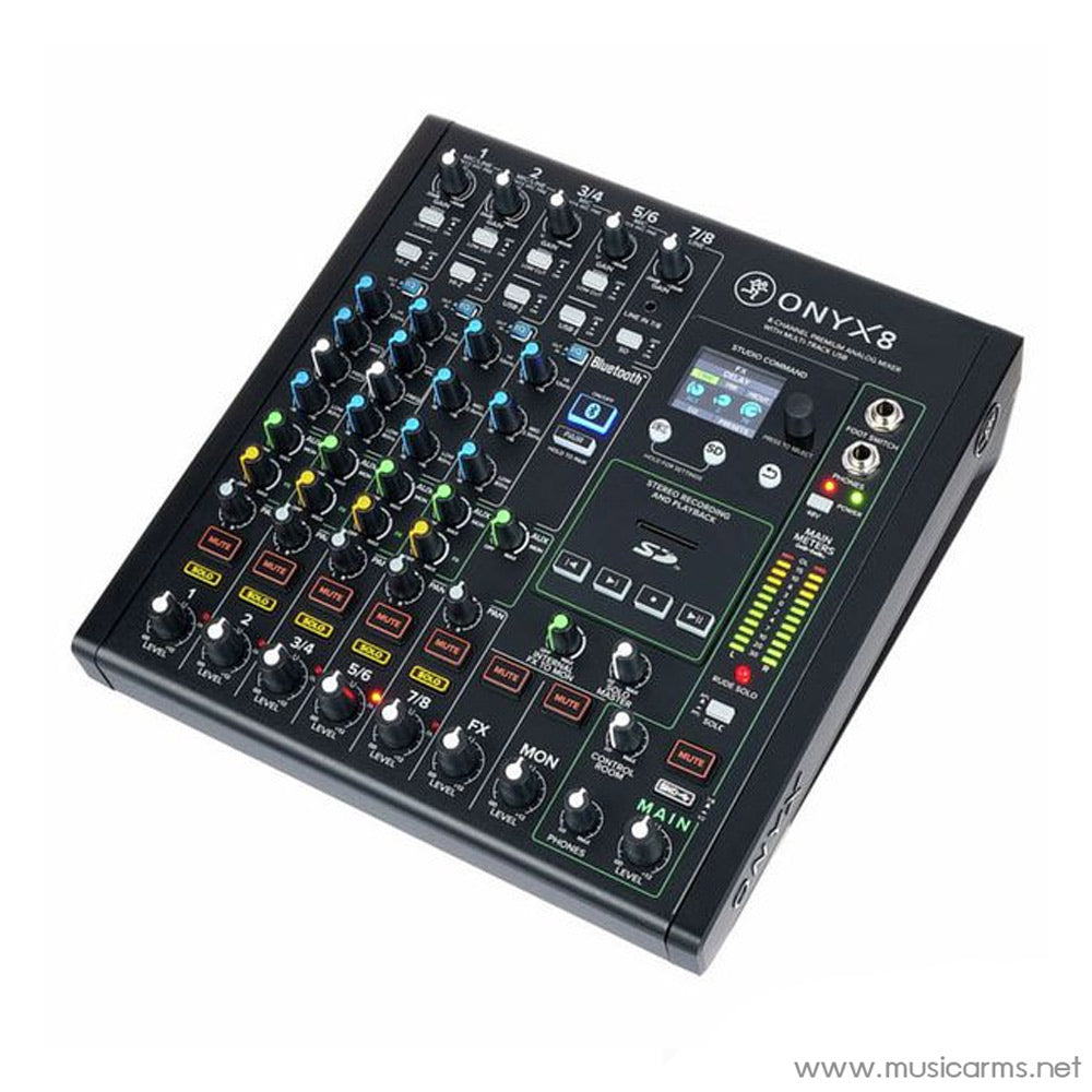 Mackie Onyx8 8-channel Analog Mixer with Multi-Track USB 8-channel Analog Mixer with 24-bit/96kHz Multi-track Recording and Built-in Effects