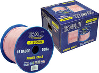Thumbnail for Absolute USA P16-500PI 16 Gauge 500-Feet Spool Primary Power Wire Cable (Pink)