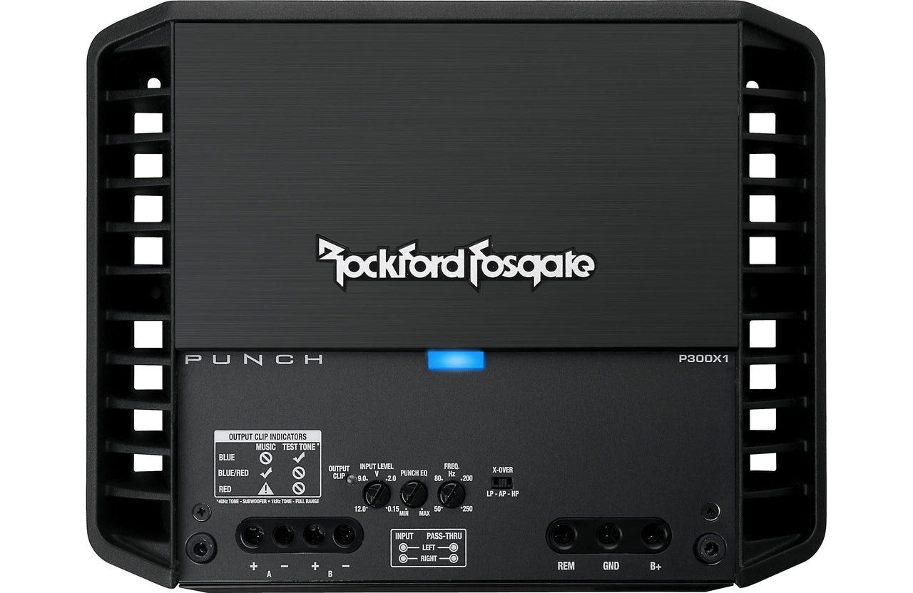 Rockford Fosgate Punch P300X1 Mono amplifier 300 watts RMS x 1 at 2 ohms