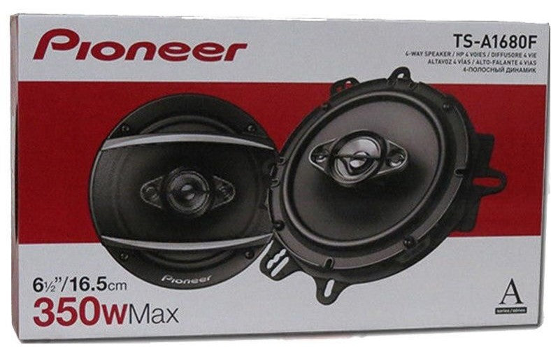 Pioneer TS-A1680F 350W Max 6.5" 4-Way Coaxial Speakers & Metra 72-4568 Speaker Harness for Selected General Motor Vehicles