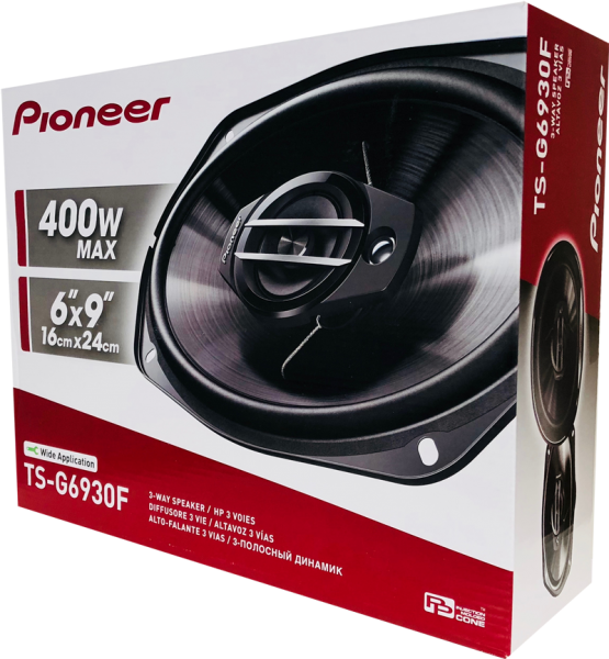 Pioneer (2 Pairs) TS-G6930F 6" x 9" 3-Way Coaxial Car Speakers 400 Watts 4 ohm w/Free 16 Gauge 50ft Speaker Wire