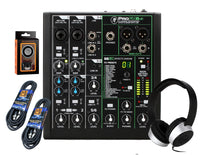 Thumbnail for Mackie ProFX6v3 6-Channel Mixer with Built-in Effects and USB + SR450 Headphone with Pair of XLR Cable+free Absolute Phone Holder