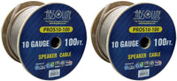 Thumbnail for 2 Absolute USA PROS10100 10 Gauge Speaker Wire<br/>100' 10 Gauge PRO PA DJ Car Home Marine Audio Speaker Wire Cable Spool
