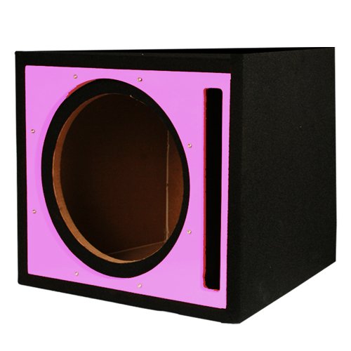 PSEB10P Single 10" Ported Subwoofer Enclosure with Pink High Gloss Face Board