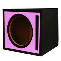 Thumbnail for Absolute USA PSEB10P Single 10-Inch Ported Subwoofer Enclosure with Pink High Gloss Face Board