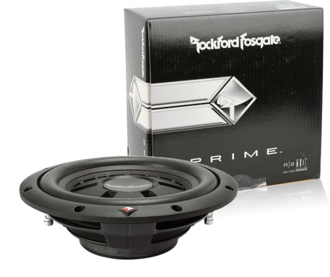 Rockford Fosgate R2SD4-10 10" 800W 4-Ohm R2 Car Shallow DVC Subwoofers Subs with Mica-Injected Polypropylene Cone and Integrated PVC Trim Ring