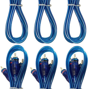 10 DC Sound RCA3B RCA 2 Ch Male 3 Feet Interconnect HiFi Audio Cable Connector
