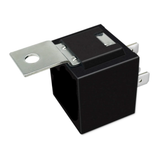 12V 5 Pin SPDT 30/40 Amp relay socket with metal tab, ideal for auto, marine, truck, RV, ATV applications.