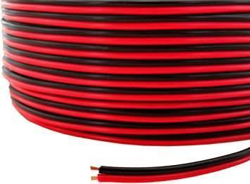 Absolute SWRB16-100 2 conductor Speaker Wire 16 Gauge 100 Feet Red Black Stranded Car Home Audio Marin ATV