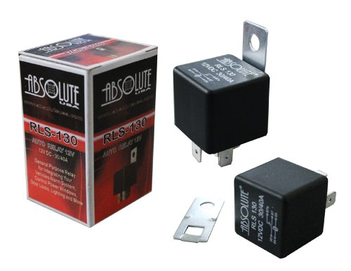 Absolute USA RLS-130 Automotive Marine Relay<br/> 12 VDC Waterproof Automotive Marine Bosch / Tyco Style Relay with Metal Bracket for SPDT 30/40A