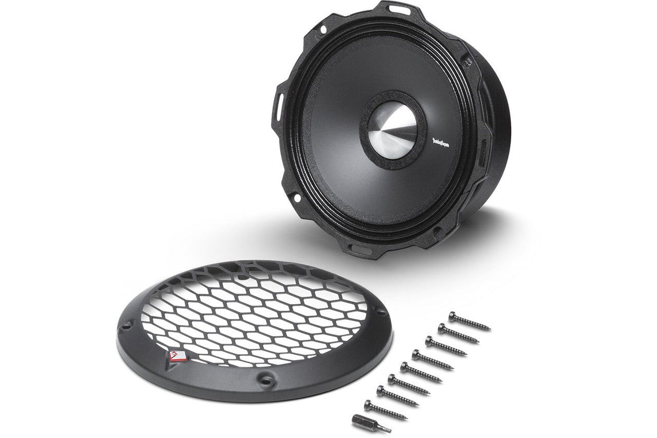 4 Rockford Fosgate PPS4-6 6.5" 400W 4-Ohm Midrange Car Audio Speaker with Fiber Reinforced Paper Cone and Stamp Cast Aluminum Frame