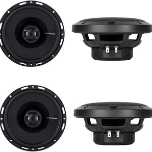 2 Rockford Punch P1650 Speaker 220W Max 6.5" 2-Way P1 Punch Series Coaxial Speakers w/ PEI Dome Tweeter
