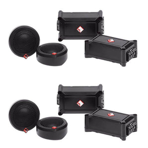 2 Pair Rockford Fosgate Punch P1T-S 240W Peak (120W RMS) 1" Punch Series Car Tweeters Kit