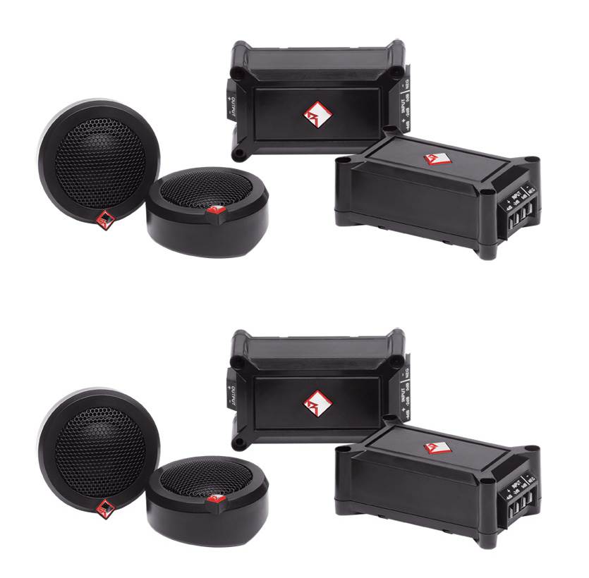 2 Pair Rockford Fosgate Punch P1T-S 240W Peak (120W RMS) 1" Punch Series Car Tweeters Kit