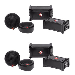 Rockford Fosgate P1T-S 1" 240 Watt Dome Car Audio Stereo Tweeter Systems 4 Pack