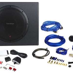 Rockford Fosgate Punch P300-12 12" subwoofer enclosure 300W Amp + 4 Gauge Amp kit