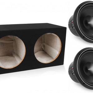 2 Rockford Fosgate P2D2-12 12" 1600W Car Subwoofers + Dual Sealed Sub Box