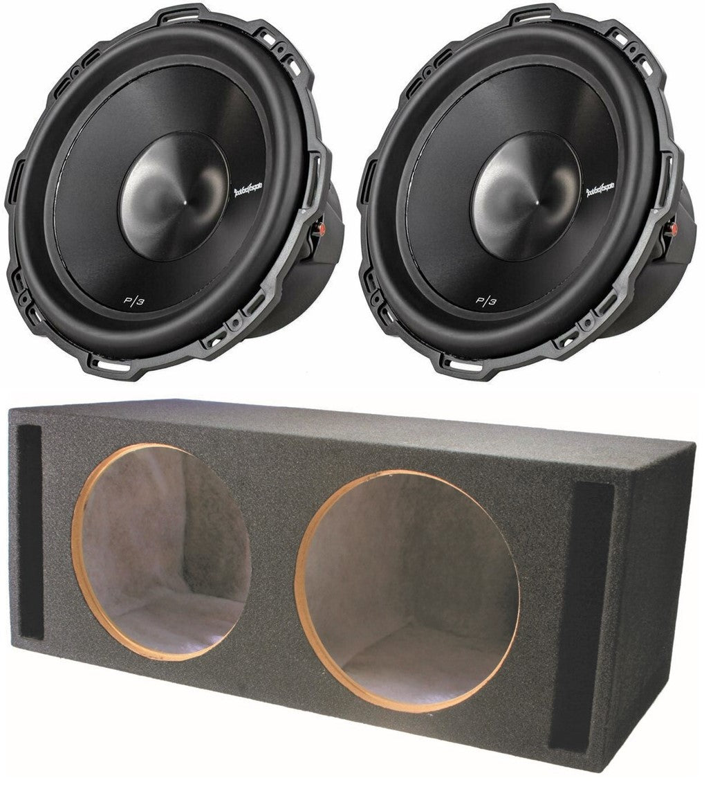 2 Rockford Fosgate P3D2-15 15" 2400w Car Subwoofers +Matched Absolute Sub Box Enclosure