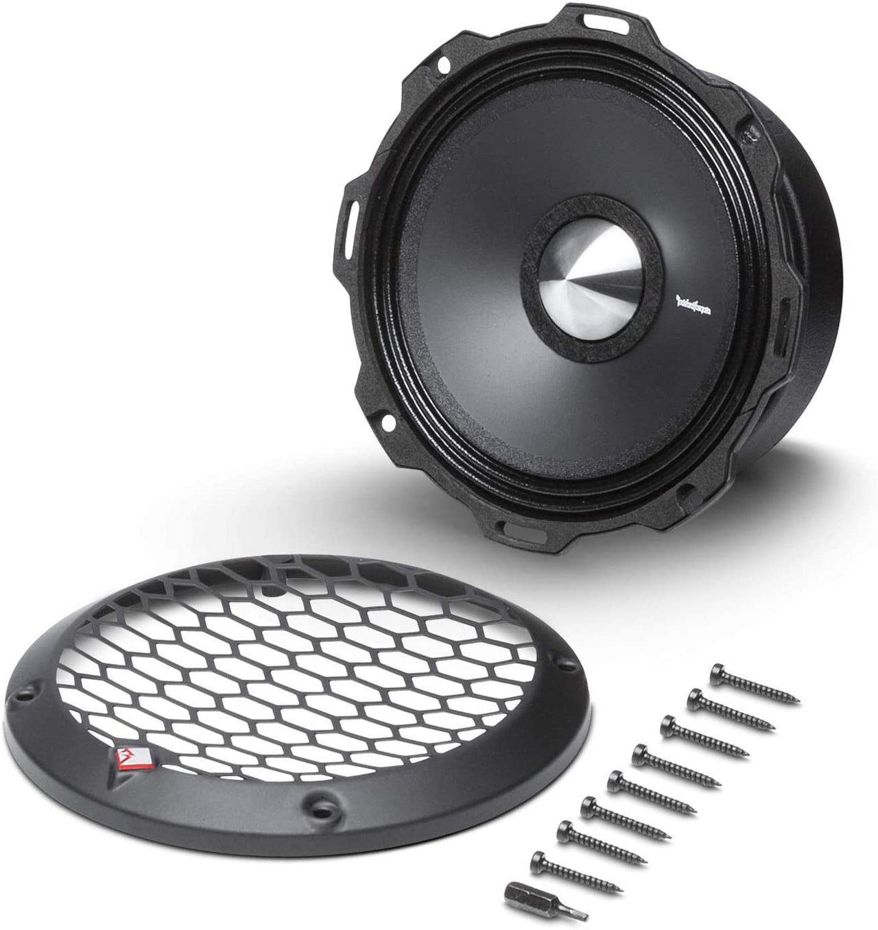 Rockford Fosgate PPS4-6 6.5" 400W 4-Ohm Midrange Car Audio Speaker with Fiber Reinforced Paper Cone and Stamp Cast Aluminum Frame