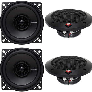2 Pair Rockford Fosgate Prime R14X2 120W Peak 4" 2-Way PRIME Series Coaxial Car Audio Speakers
