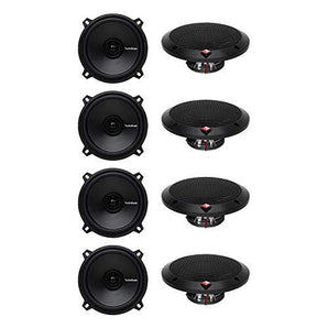 Rockford Fosgate R1525X2 5.25" 5-1/4 160 Watt 2-Way Coaxial Car Audio Speakers (8 Pack)
