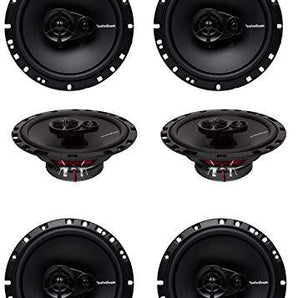 6 Speakers Rockford Fosgate 6.5 Inch 3 Way Car Audio Coaxial Speakers Stereo