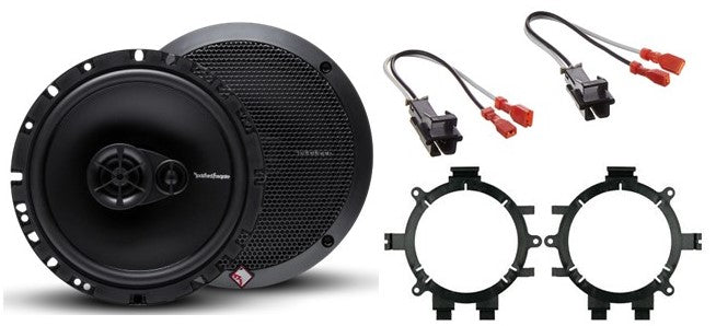 Rockford Fosgate Prime R165X3 Speaker Install Kit for 1999-02 Chevy/GMC Trucks 90W RMS 6.5" 3-Way PRIME Series Coaxial Speakers w/ Adapter & Harness for Chevy/GMC Trucks