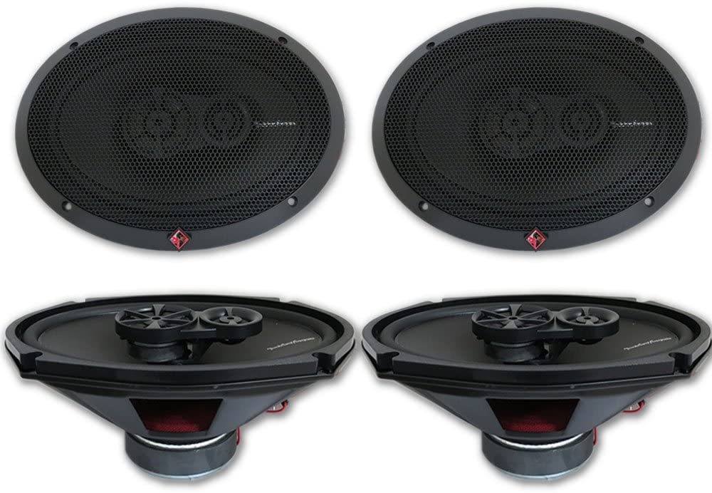 2 Pair Rockford Fosgate R169X3 6x9 3-Way Car Audio Coaxial Speakers 6" x 9"