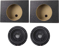 Thumbnail for 2 Rockford Fosgate Prime R2SD4-12 Shallow Subwoofer + 2 Single Sealed Boxes