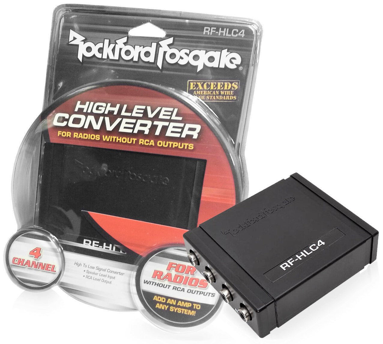 Rockford Fosgate 4 Channel High to Low RCA Level Output Radio Converter