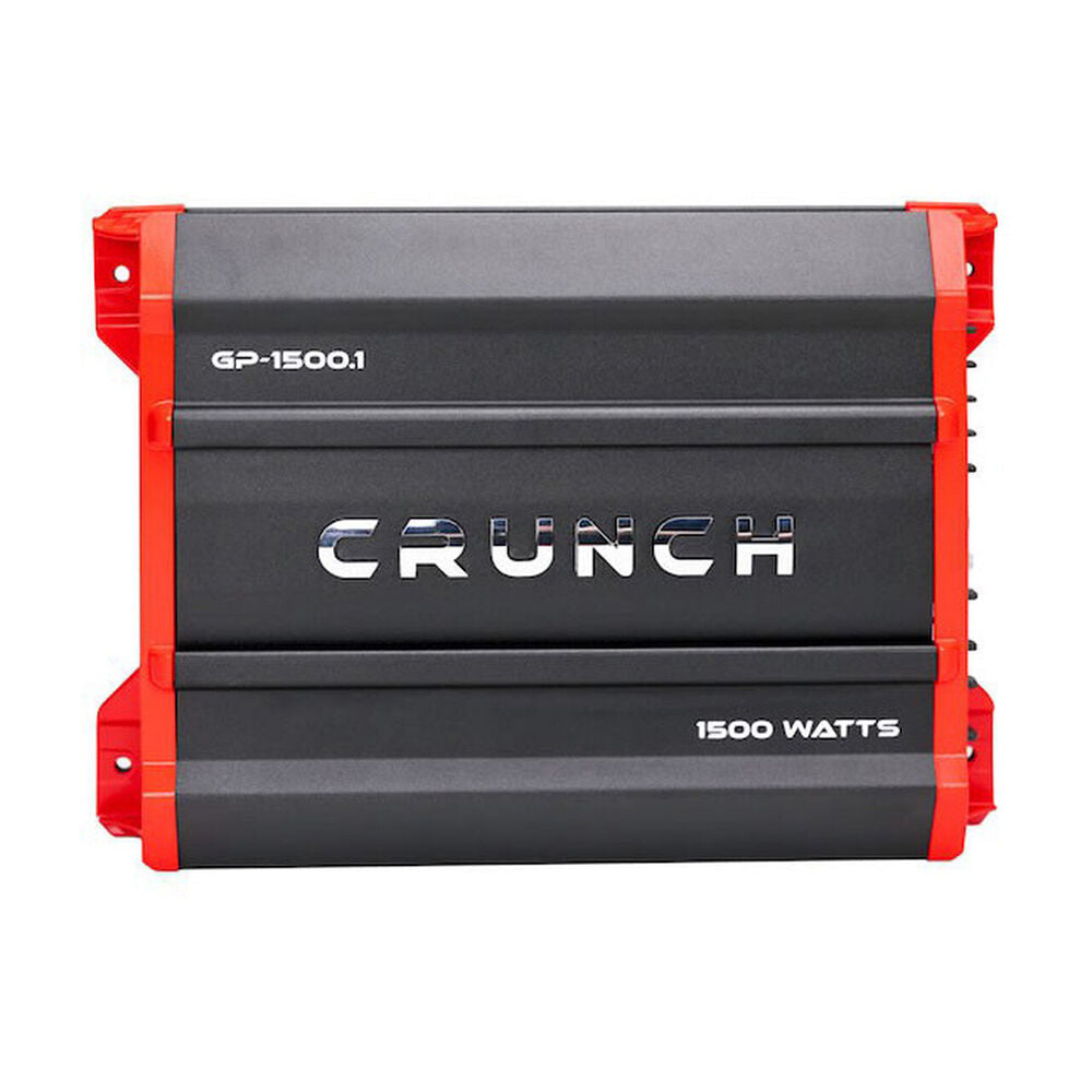 Crunch Ground Pounder GP-1500.1 1500W Max Monoblock Subwoofer Class AB 1500 Watts Car Amplifier with 8 Gauge Amp Kit