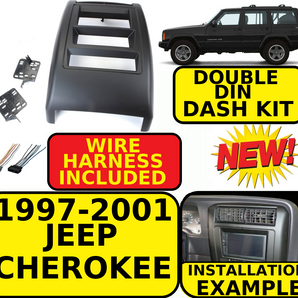 Car Radio Stereo Double DIN install harness Kit for 1997-2001 Jeep Cherokee