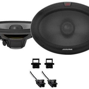 Alpine R2-S69 Rear 600 Watt 6x9" Speaker + Harness Fit 1997-2003 Chevrolet Chevy Malibu