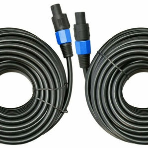 2 MK Audio MKSSM100 Speakon Male to Speakon Male 100 Ft. True 12 Gauge Wire PA DJ Pro Audio Speaker Cable