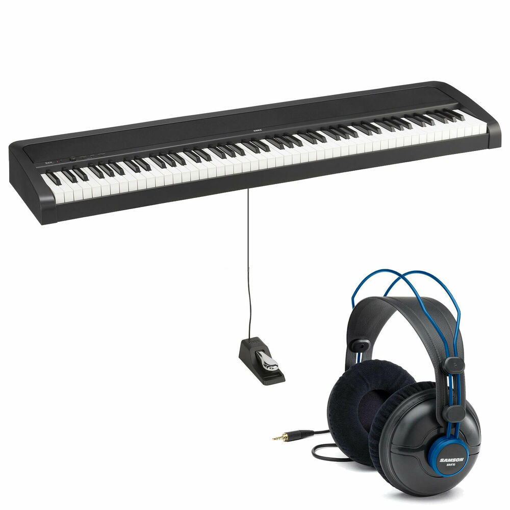 Korg B2N Digital Piano With Light Touch Keyboard + Samson SR970 Pro Studio Headphones