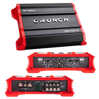 Thumbnail for Crunch Ground Pounder GP-1000.4 1500W Max 4 Channel Class AB 1000 Watts Car Amplifier with Absolute Magnet Phone Holder Bundle